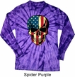 USA Skull Long Sleeve Tie Dye Shirt