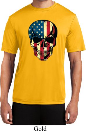 USA Skull Mens Moisture Wicking Shirt