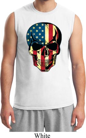 USA Skull Mens Muscle Shirt
