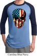 USA Skull Mens Raglan Shirt