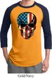 USA Skull Mens Raglan Shirt