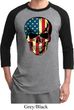 USA Skull Mens Raglan Shirt