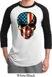 USA Skull Mens Raglan Shirt