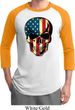 USA Skull Mens Raglan Shirt