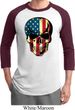 USA Skull Mens Raglan Shirt