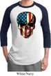 USA Skull Mens Raglan Shirt