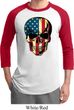 USA Skull Mens Raglan Shirt