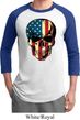 USA Skull Mens Raglan Shirt