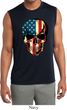 USA Skull Mens Sleeveless Moisture Wicking Shirt