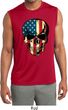 USA Skull Mens Sleeveless Moisture Wicking Shirt