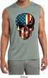 USA Skull Mens Sleeveless Moisture Wicking Shirt