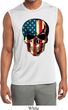 USA Skull Mens Sleeveless Moisture Wicking Shirt