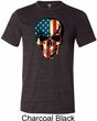 USA Skull Mens Tri Blend Crewneck Shirt