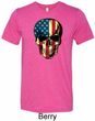 USA Skull Mens Tri Blend Crewneck Shirt