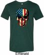 USA Skull Mens Tri Blend Crewneck Shirt