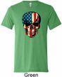 USA Skull Mens Tri Blend Crewneck Shirt