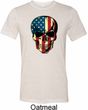USA Skull Mens Tri Blend Crewneck Shirt