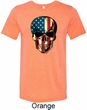 USA Skull Mens Tri Blend Crewneck Shirt