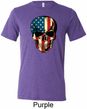 USA Skull Mens Tri Blend Crewneck Shirt
