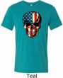 USA Skull Mens Tri Blend Crewneck Shirt