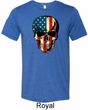 USA Skull Mens Tri Blend Crewneck Shirt