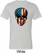 USA Skull Mens Tri Blend Crewneck Shirt