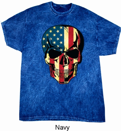 USA Skull Mineral Tie Dye Shirt