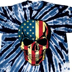 USA Skull Twist Tie Dye Shirt USA Skull Twist Tie Dye Shirt