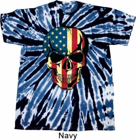 USA Skull Twist Tie Dye Shirt