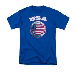 USA United States Soccer Futbol Shirt Adult Royal Blue Tee T-Shirt