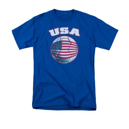 USA United States Soccer Futbol Shirt Adult Royal Blue Tee T-Shirt
