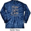 Uterine Cancer Awareness Hope Love Cure Long Sleeve Tie Dye