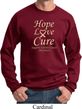 Uterine Cancer Awareness Hope Love Cure Sweatshirt