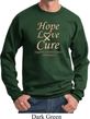 Uterine Cancer Awareness Hope Love Cure Sweatshirt