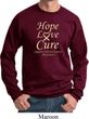 Uterine Cancer Awareness Hope Love Cure Sweatshirt