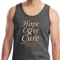 Uterine Cancer Awareness Hope Love Cure Tank Top