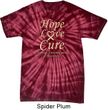 Uterine Cancer Awareness Hope Love Cure Tie Dye T-shirt