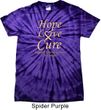 Uterine Cancer Awareness Hope Love Cure Tie Dye T-shirt