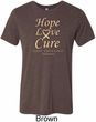 Uterine Cancer Awareness Hope Love Cure Tri Blend Tee
