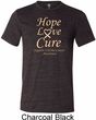 Uterine Cancer Awareness Hope Love Cure Tri Blend Tee