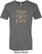 Uterine Cancer Awareness Hope Love Cure V-neck