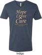 Uterine Cancer Awareness Hope Love Cure V-neck