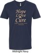 Uterine Cancer Awareness Hope Love Cure V-neck