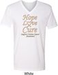 Uterine Cancer Awareness Hope Love Cure V-neck