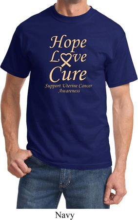 Uterine Cancer Awareness Tee Hope Love Cure T-shirt