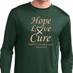 Uterine Cancer Hope Love Cure Dry Wicking Long Sleeve