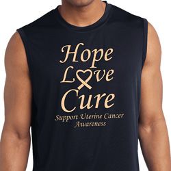 Uterine Cancer Hope Love Cure Dry Wicking Sleeveless Shirt