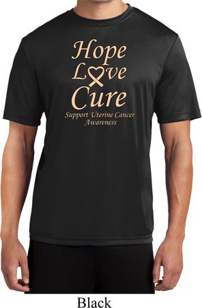 Uterine Cancer Hope Love Cure Dry Wicking T-shirt