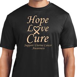 Uterine Cancer Hope Love Cure Dry Wicking T-shirt