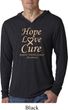 Uterine Cancer Hope Love Cure Lightweight Hoodie Tee